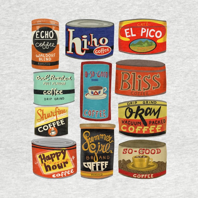 Vintage coffee tins by jenblove